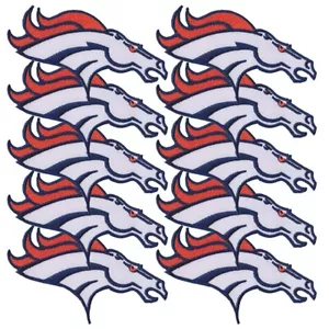 10 pcs Denver Broncos Football Badge Logo Size 4.3"x2.3" Sew Iron on Patches - Picture 1 of 12