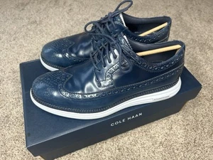 Cole Haan Men's OG REM Longwing Oxford Style C37856 Shoes Size 8 Blue - Picture 1 of 12