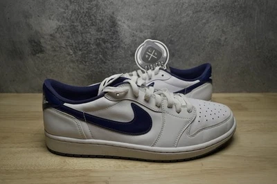 Talla 11.5 - Nike Air Jordan 1 Low OG Azul Metálico (705329-106) *ETIQUETA DE MUESTRA* Foto 1 de 4