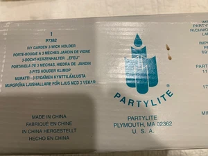NUEVO EN CAJA Partylite 3 wik Ivy Garden hierro fundido verde ¡belleza ornamentada! - Imagen 1 de 8