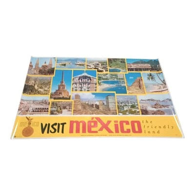 Póster raro original vintage visita México tierra amigable gobierno mexicano departamento de turismo Foto 1 de 4