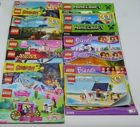 LEGO Instruction Manuals Lot Mixed Themes Disney Princess Creator Minecraft