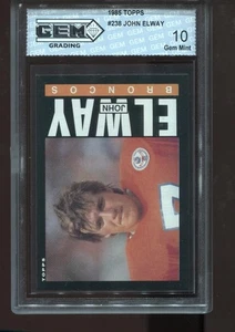 John Elway 2nd Year! 1985 Topps #238 Football Card Denver Broncos GEM MINT 10 - Picture 1 of 2