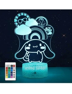 YNHZCBDNH Cinnamoroll 16 Colors 3D Night Light ,Lamp with Touch & Remote Control - Picture 1 of 3