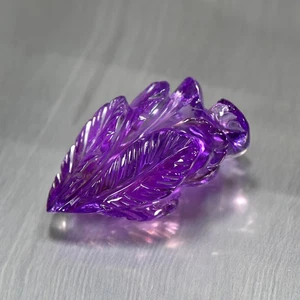 38.90Ct Fancy Carving Cut_ Fantastic Natural Purple Amethyst _ Brazil - Picture 1 of 2
