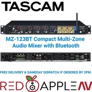 Tascam MZ-123BT 3-Zone Compact Audio Mixer with Bluetooth 1U FREE Delivery - Picture 1 of 4