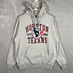 A1 Houston Texans Sweater Adult Medium Gray Hoodie Sweatshirt Pullover Mens