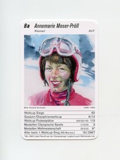 #SP.160 ANNEMARIE MOSER PROLL Austria SKI ALPIN SUI vs AUT Game Card RARE