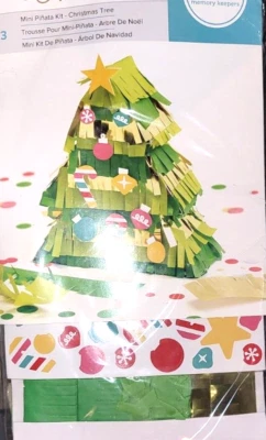 We R Memory Keepers Mini Pinatas Christmas Tree Paper Kit, Makes 3 - Image 1 of 4