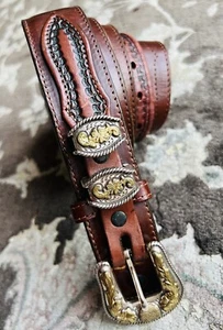 Fantastic Quality American “Nocona” Full Grain Leather Belt (34” To 40”, 240g) - Picture 1 of 24
