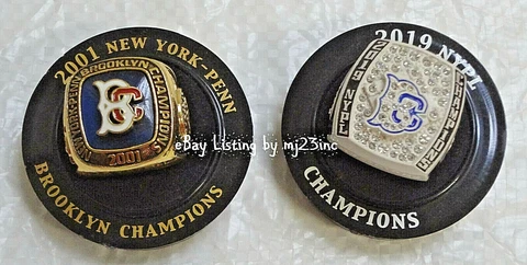 2021 BROOKLYN CYCLONES SGA 2001-2019 NYPL REPLICA CHAMPIONSHIP RING SET NY METS Cover