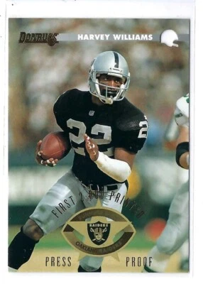 1996 Donruss Press Proof Harvey Williams - Oakland Raiders - Image 1 of 2