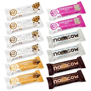 No Cow Protein Bars, Brand Sampler Pack - Healthy Snacks 20g Vegan Protein 12 Ct - Picture 1 of 6
