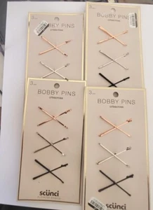 8 PACK - SCUNCI Crisscross Bobby Pins - Picture 1 of 2