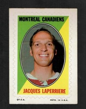 1970-71 Topps Sticker Stamps Jacques Laperriere Montreal Canadiens Hall of Famer