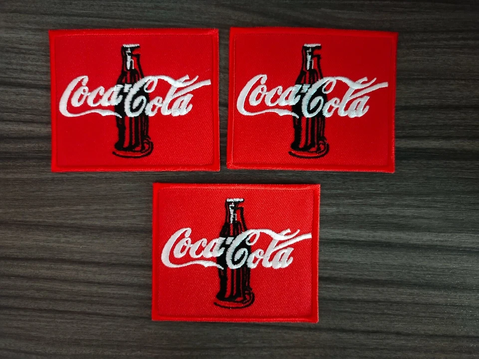 3 pcs CoCA CoLA Coke Soda Patch Embroidered Iron or Sew on Shirt Jacket bag#001 - Image 1 of 4