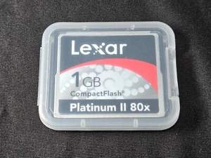 Lexar 1 GB Platinum II 80x Compact Flash Camera Memory Card - Picture 1 of 2