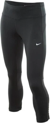 NUEVO NIKE [S] Mujer EPIC RUN Yoga/Gimnasio Cultivos/Capri-Negro 646229-010 Foto 1 de 3