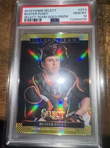 2013 Panini Select Team Buster Posey Prizm Gold PSA 10 Gem Mint - Picture 1 of 2