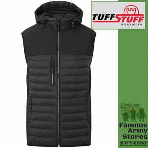 279 Tuffstuff Work Herren Gents Padded Softshell Howden Hooded Gilet Bodywarmer - Bild 1 von 2
