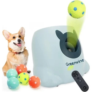 Automatic Dog Ball Launcher Interactive Thrower Fetch w/ Remote Control 4 Balls - Picture 1 of 8