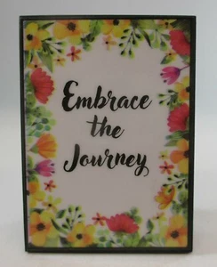 ETOP Embrace the journey FRÜHLING SCHREIBTISCH DEKO Mini Plakette Magnet Ganz - Bild 1 von 4