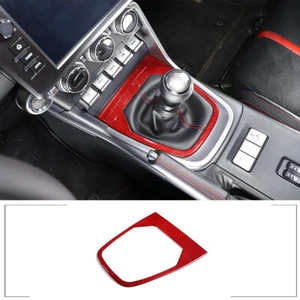 For Toyota 86/Subaru BRZ 2022 Red Fiber Central Control Gear Trim Decorate Frame - Picture 1 of 4