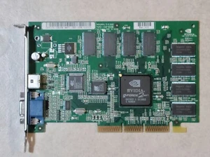 VINTAGE COMPUTER NVIDIA GE FORCE 2 MX VIDEO CARD 64MB AGP CN-03K538-44571 - Afbeelding 1 van 3