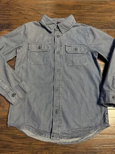 Tea Collection Dress Button Down Shirt Boys Size 10 Blue - Picture 1 of 8