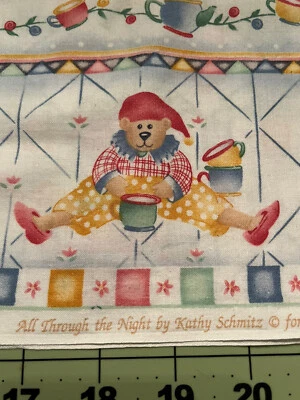 Cotton Fabric 3 Yds Bears “All Through the Night” Maywood Studios Kathy Schmitz - Image 1 of 4