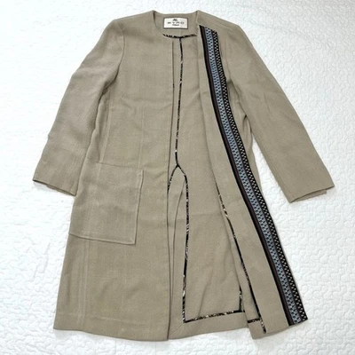 ETRO Paisley Beige Talla 40 Largo 37 pulgadas Foto 1 de 4