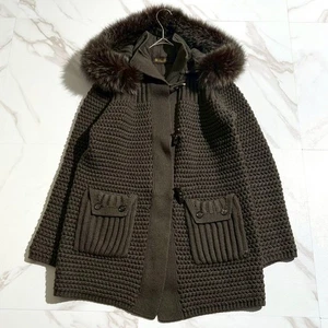 Loro Piana 100% Kaschmir Dufflecoat Gr. XL mit Fuchspelz Khaki aus Japan - Bild 1 von 10