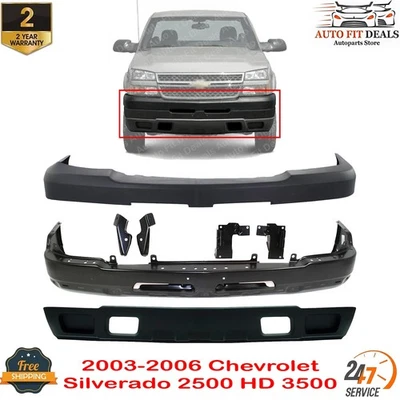 Комплект переднего бампера для Chevrolet Silverado 2500 HD 2003-2006 годов выпуска подходит для 3500 - Изображение 1 из 4