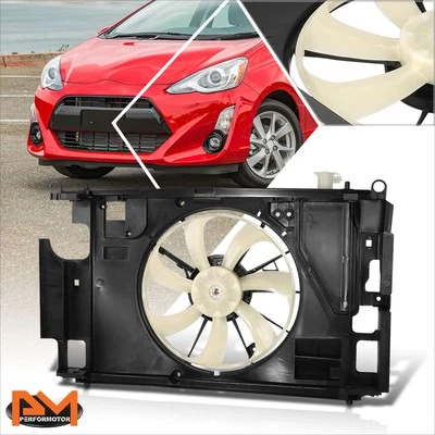 Conjunto de ventilador de refrigeração radiador leve estilo fábrica Toyota Prius C 12-21 - Imagem 1 de 4