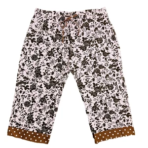 Pantalones de pijama CAbi Lounge talla L pierna ancha elásticos y cintura con cordón pijamas de algodón - Imagen 1 de 8