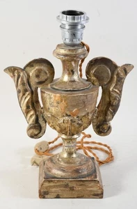 N89F02- Barock Altarvase Holz als Tischlampe umgebaut - Picture 1 of 12
