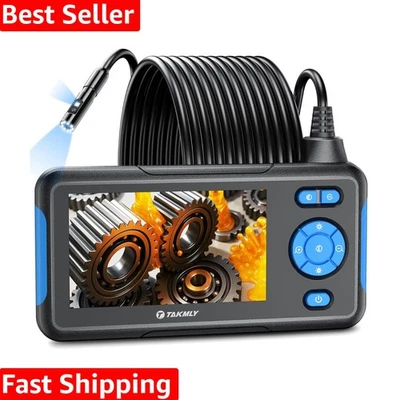 Câmera boroscópio à prova d'água com cabo de 16,5 pés e 8 luzes LED ajustáveis - Imagem 1 de 4