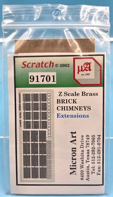 Chimeneas de ladrillo grabadas con foto de latón artístico escala Z micrones Foto 1 de 2