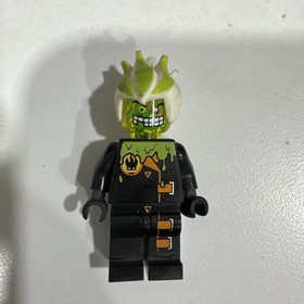 Lego Agents Villian DR. D ZASTER MINIFIG  w/Neon Green Minifigure Head -8969