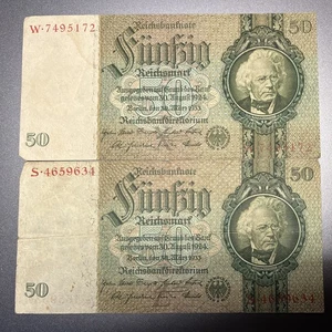 Fünfzig Reichsmark 30. März 1933 - Bild 1 von 2