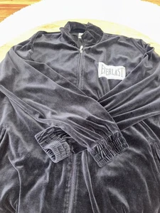Everlast Zip Jacket XL black Velourcore Y2K Athleisure Lounge Athleisure - Picture 1 of 9