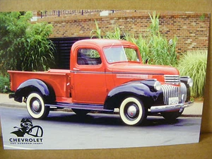 1946 CHEVROLET PICKUP TRUCK HERITAGE ONE HUNDRED YEARS POSTCARD NEW - Bild 1 von 2