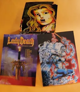 1994 Lady Death Chromium Collectors Cards 1-100 Complete Set + 1 Chase Card #2 - Picture 1 of 5