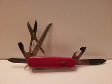 Vintage Victorinox Swiss Army Knife Victoria Officier Suisse crossbow Saw Rare 