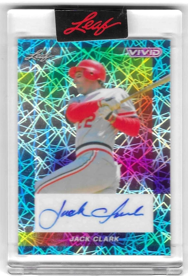 Tarjeta autografiada láser JACK CLARK 2023 Leaf Vivid Teal (4 X All-Star) VERDADERA 1/1 Foto 1 de 2