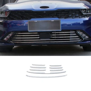 For Kia K5 2021-2023 Chrome Steel Front Lower Mesh Grille Grill Strip cover Trim - Picture 1 of 7
