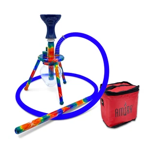 12" Mini Spider Print Psychedelic in Carrying Bag BYO Hookah Shisha Travel - Picture 1 of 2
