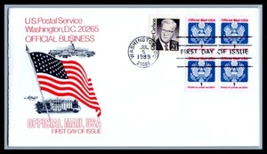 US FDC # O127 1c Official Eagle Artmaster block  1983, 0a264 - Picture 1 of 1
