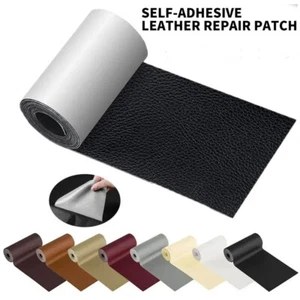 Self Adhesive Vinyl Faux Leather Fabric Repair Patch Kit for Car seat Sofa - Picture 1 of 20