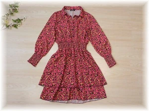 Perla Nera * hübsches Leo Kleid Blusenkleid mit Stufen * Gr. 38 M - Bild 1 von 10